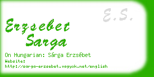 erzsebet sarga business card