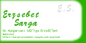 erzsebet sarga business card